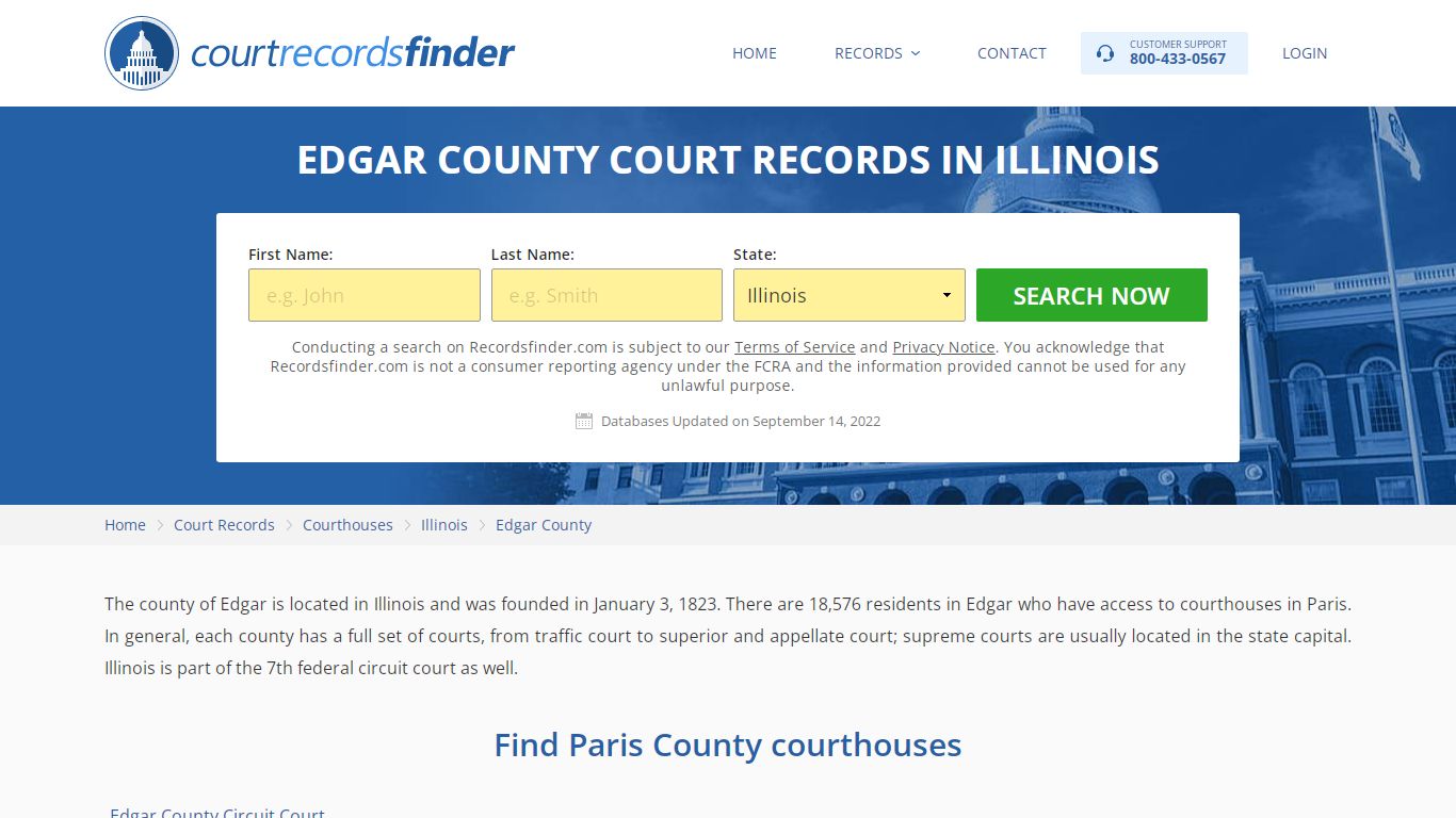 Edgar County, IL Court Records - Find Edgar Courthouses